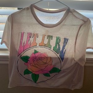 baby pink crop top